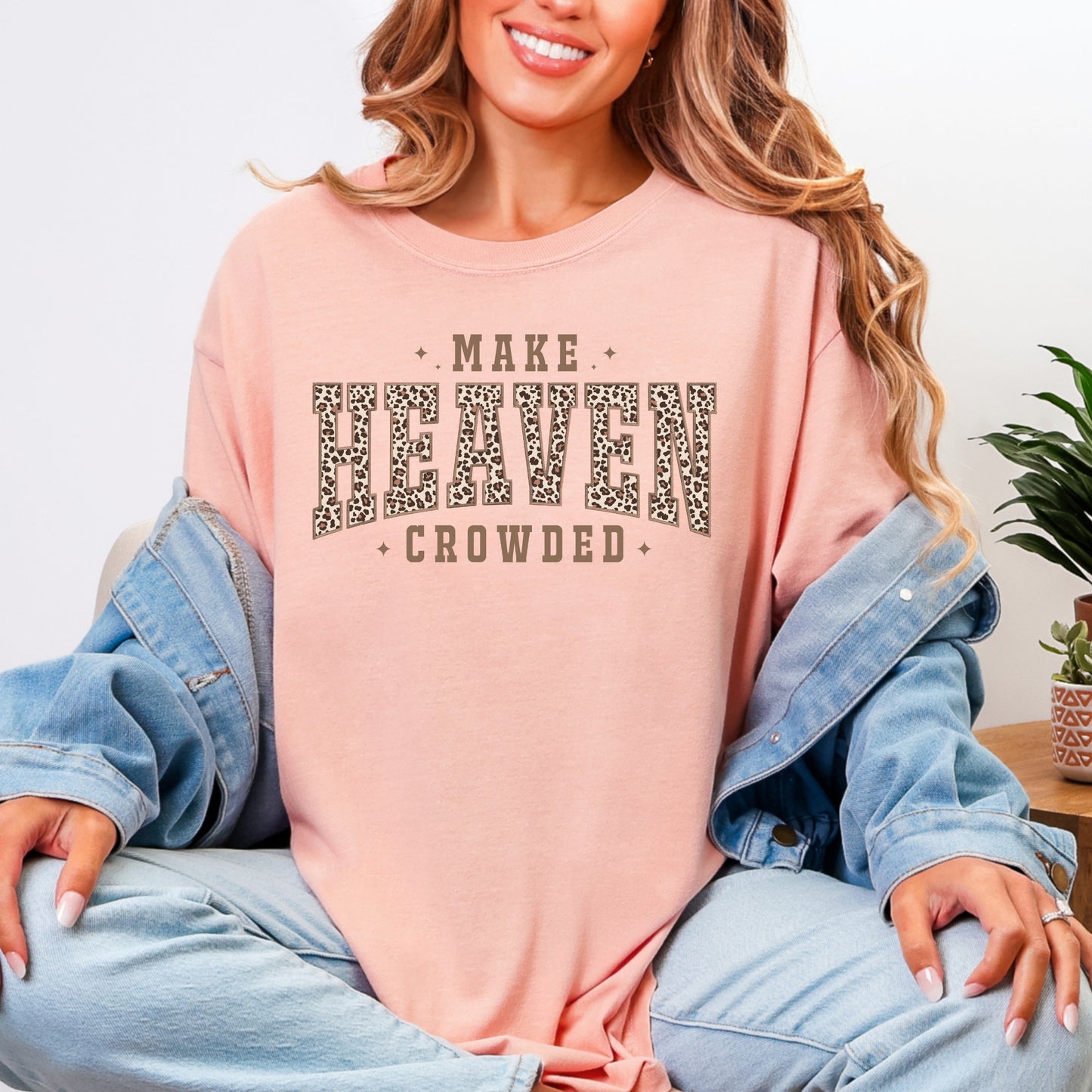 Make Heaven Crowed Cheetah Print Graphic Tee