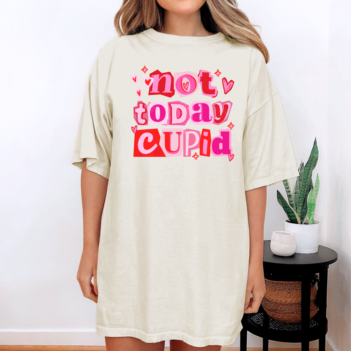 Not Today Cupid Trendy Graphic Tee