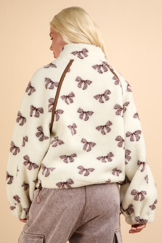 Cocoa & Cream Bow Pullover