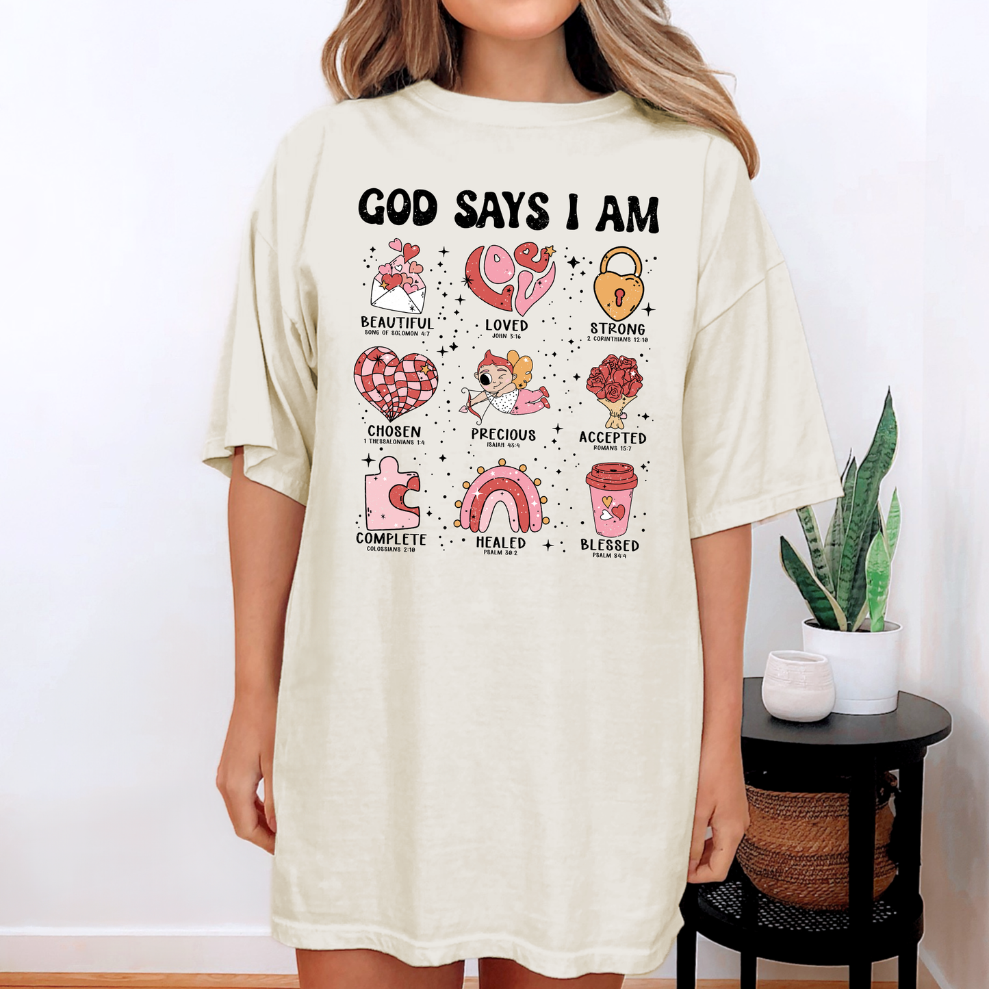 God Says I Am Valentine's Graphic Tee