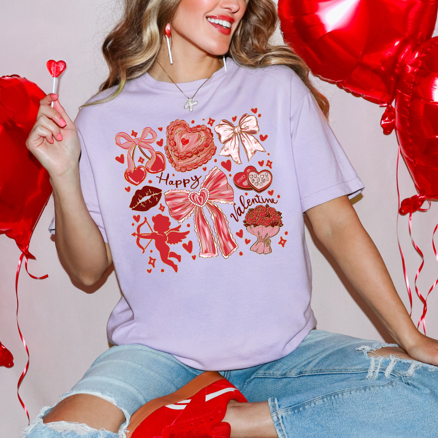 Valentine's Day Collage Graphic Tee