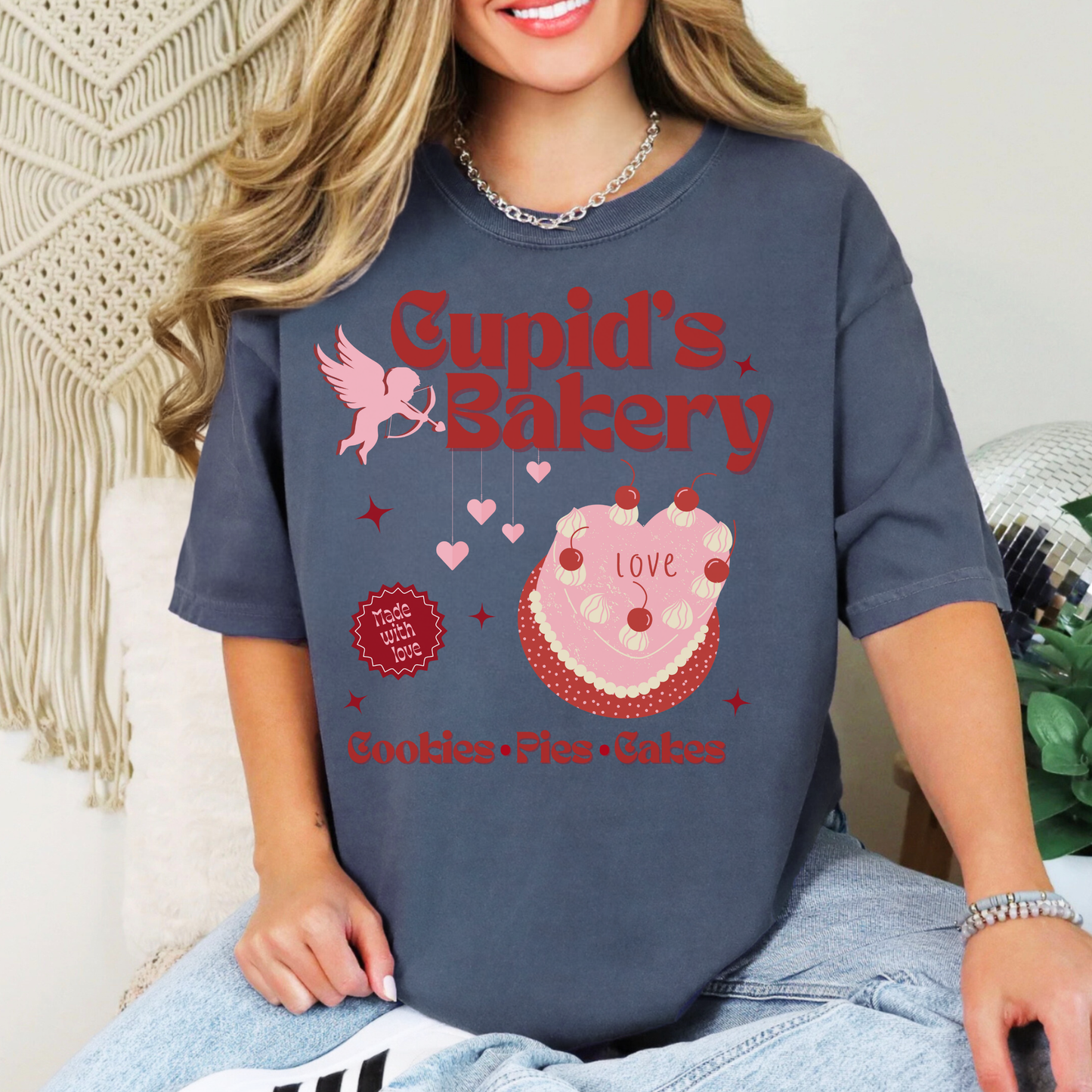 Cupid's Bakery Valentine's Vintage Tee