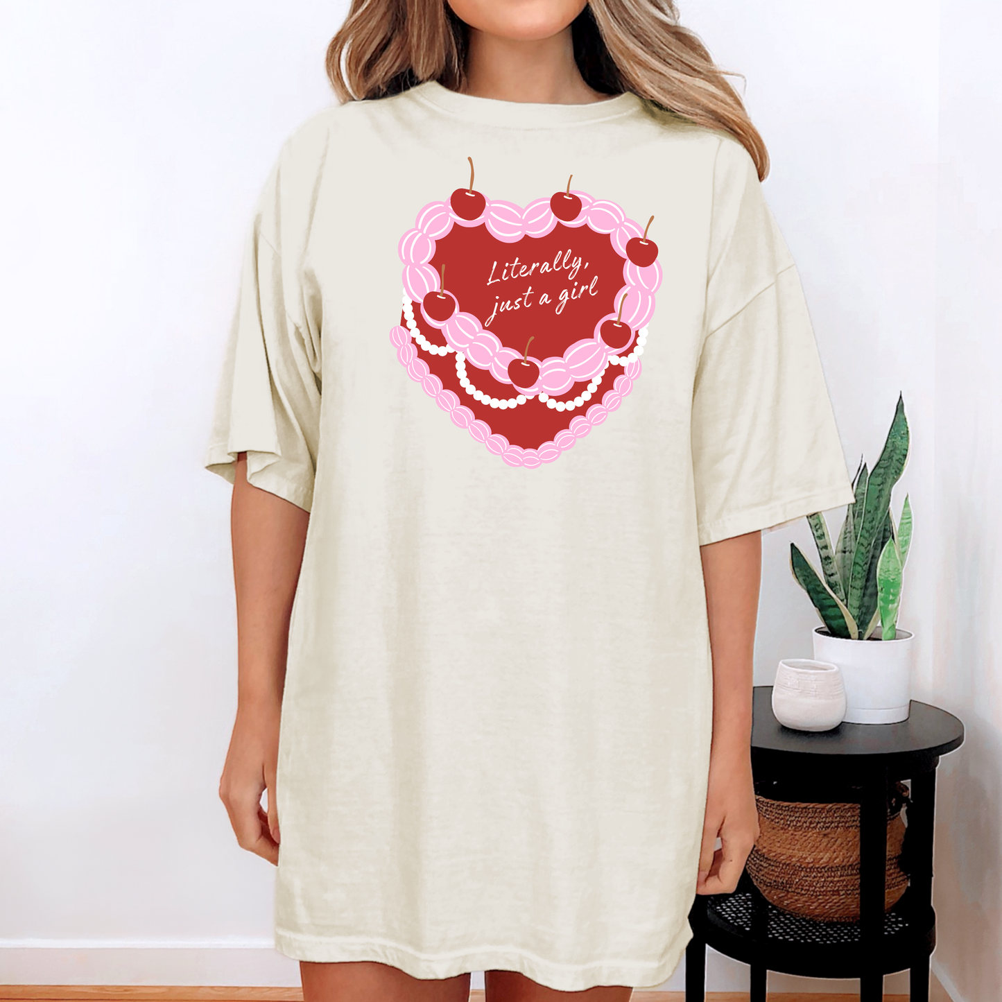 Literally Just a Girl Coquette Cake Tee