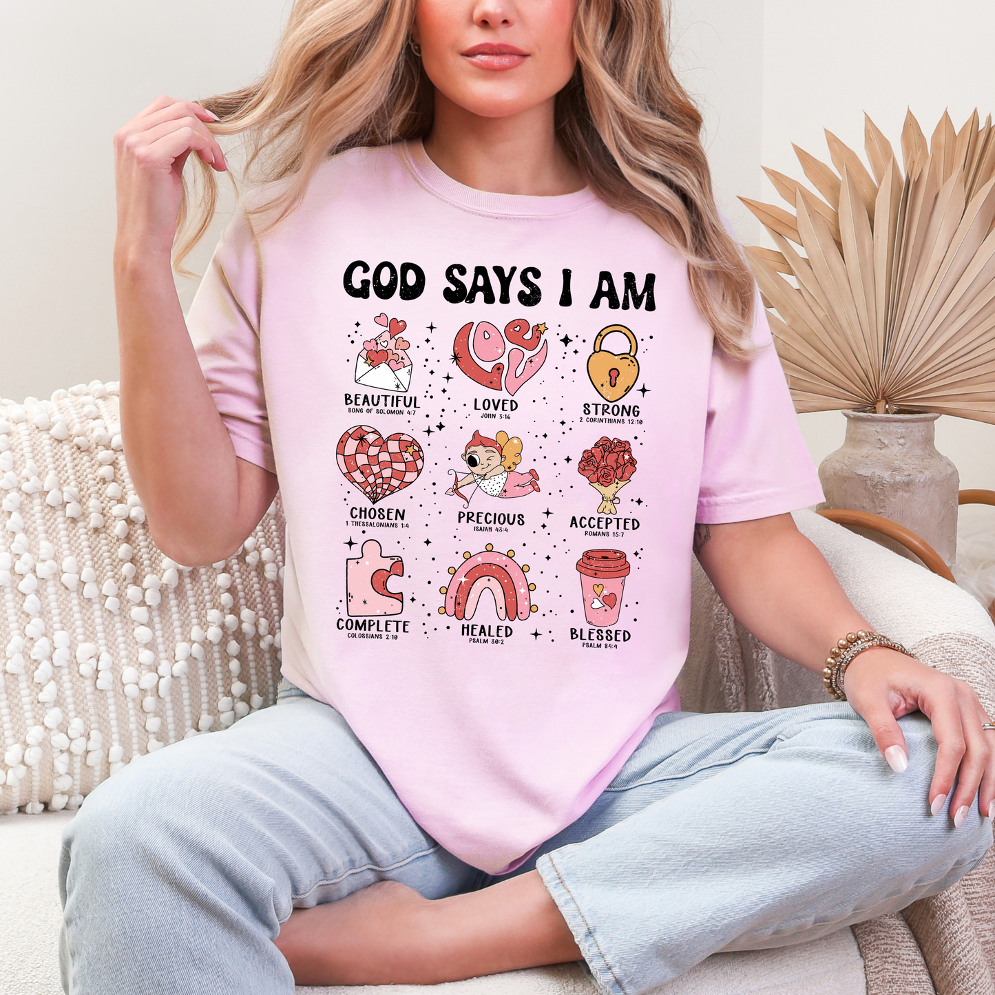 God Says I Am Valentine's Graphic Tee