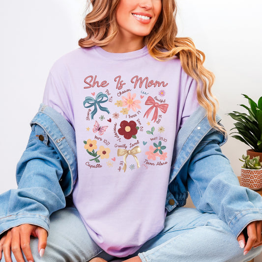 She is Mom Bible Verse Tee