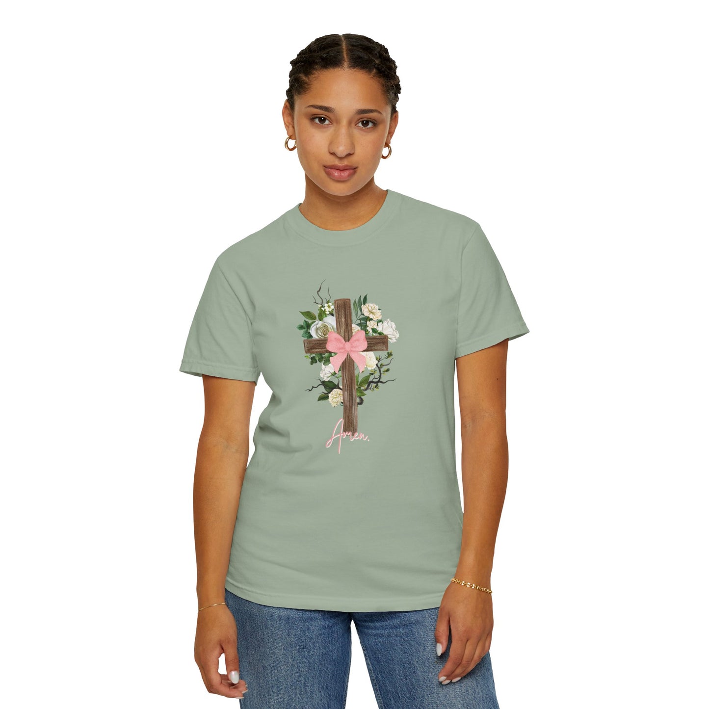 Floral Cross Graphic Tee