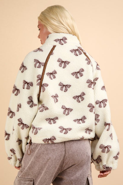Cocoa & Cream Bow Pullover