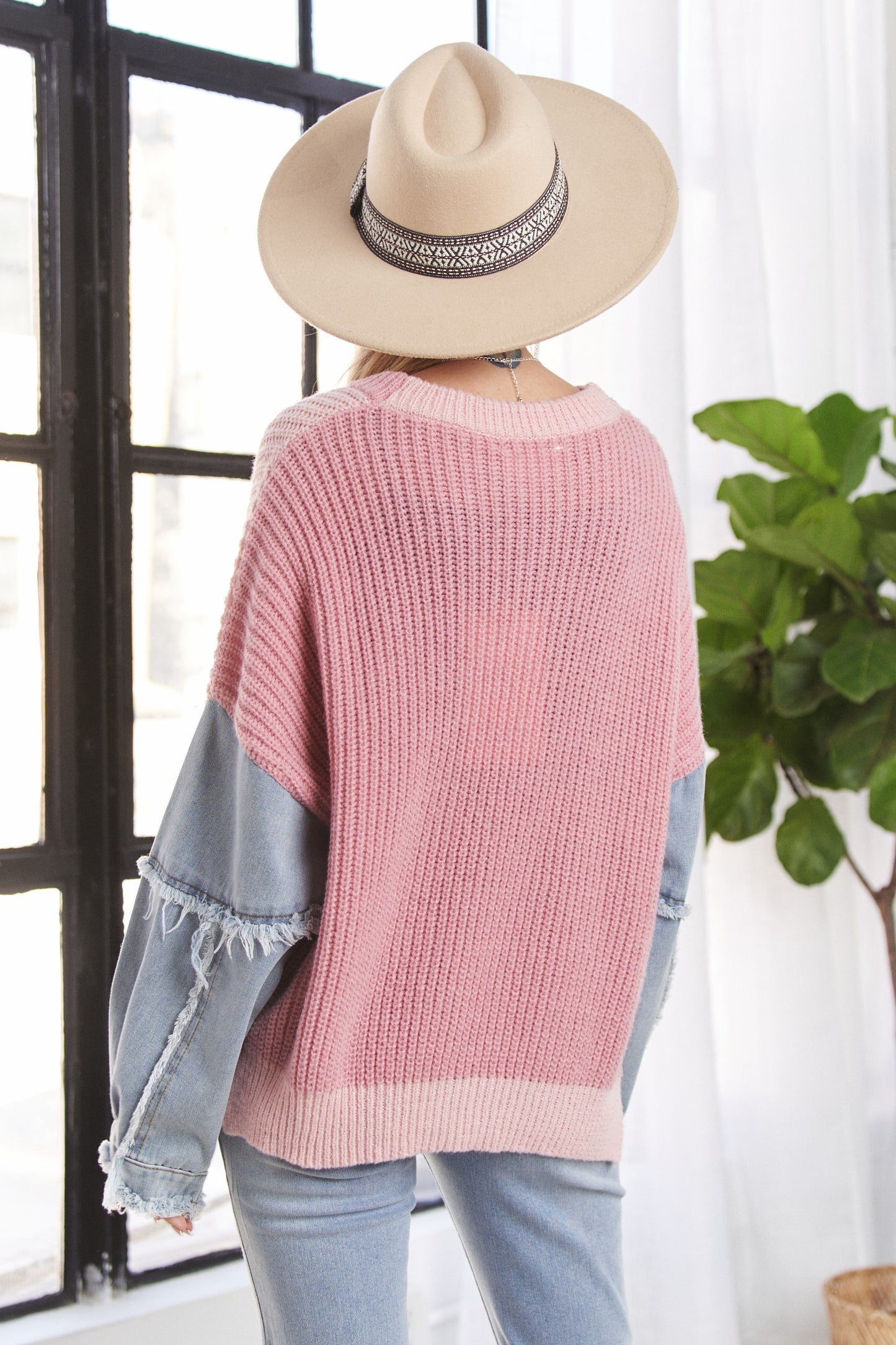Blush & Denim Dream Sweater