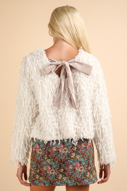 Shaggy Snowfall Sweater