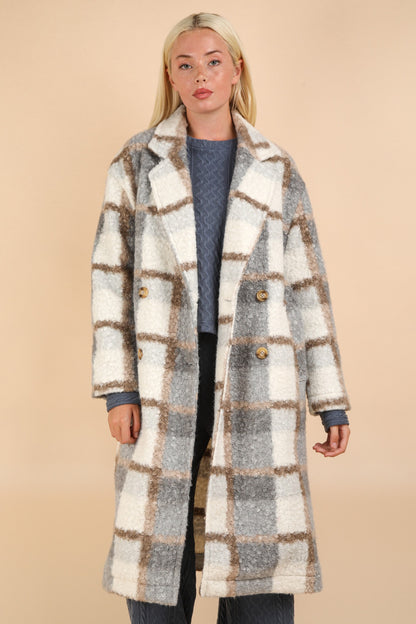 Winter Stroll Plaid Coat