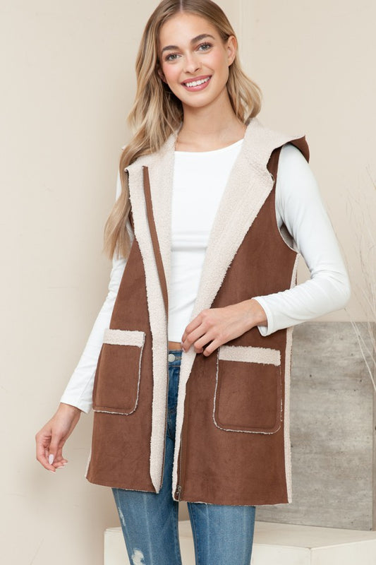 Cozy Canyon Hooded Teddy Vest