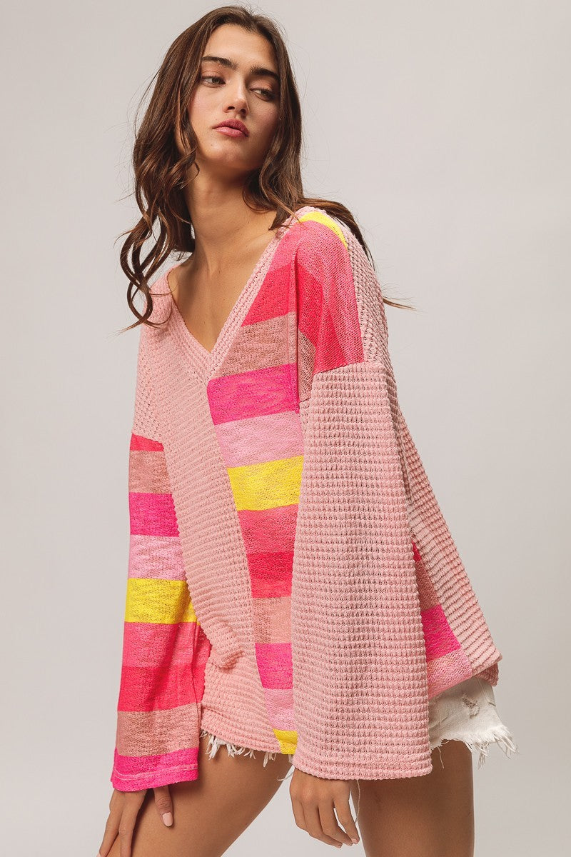 Sunset Glow Waffle Knit