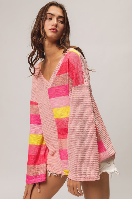 Sunset Glow Waffle Knit