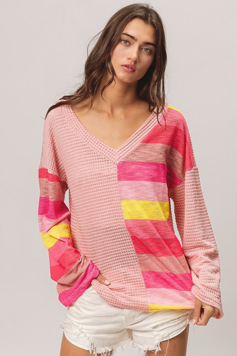 Sunset Glow Waffle Knit