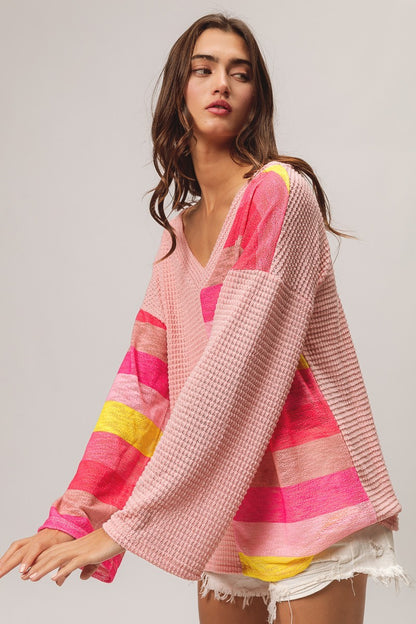 Sunset Glow Waffle Knit